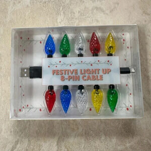 Target Bullseye Vivitar Festive Light Up 8-Pin USB Charging
Cable (NEW IN BOX)